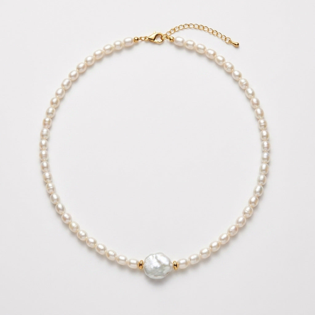 Baroque Centre Pearl Necklace