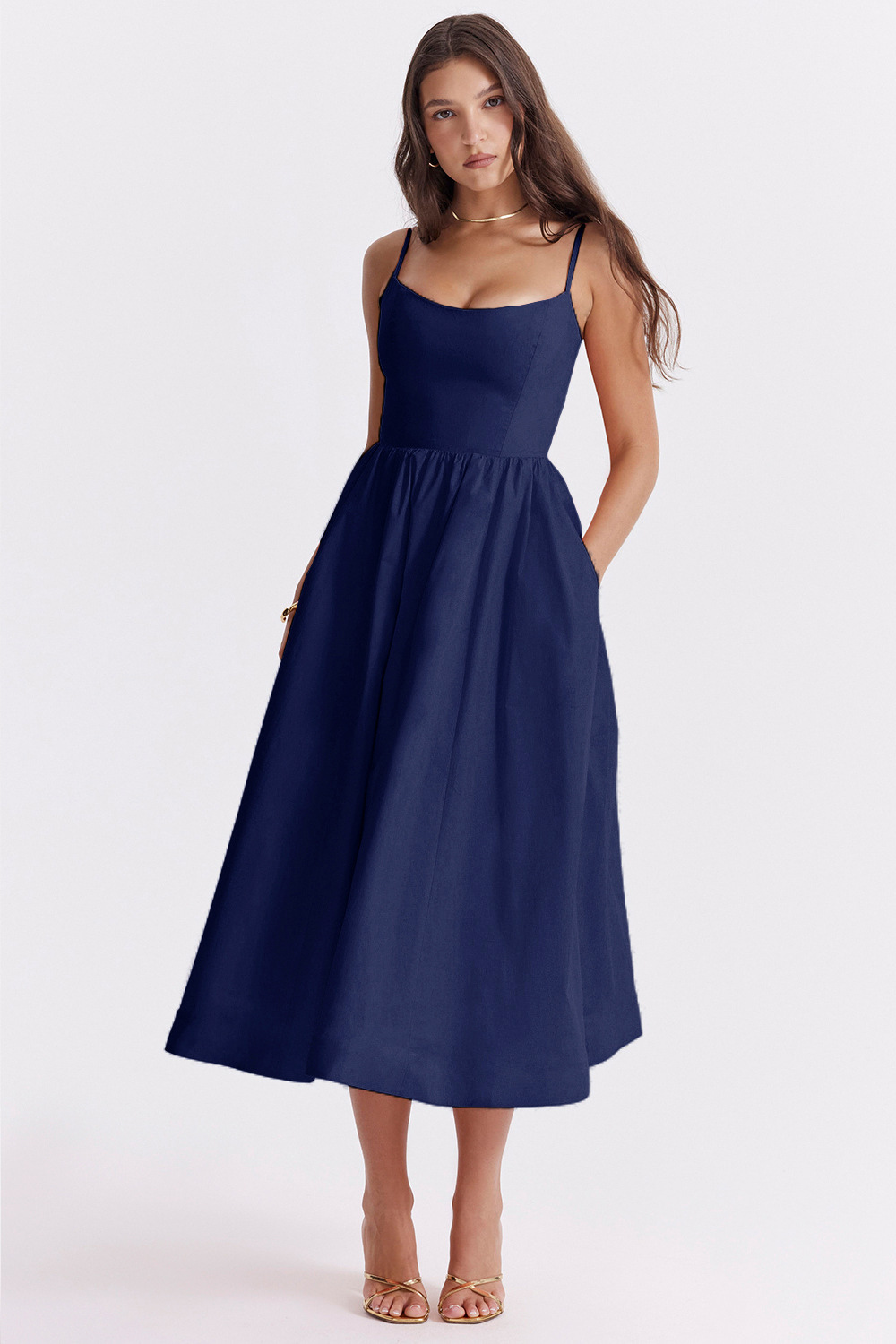 ESTELLE | Elegantní korzet letní midi šaty