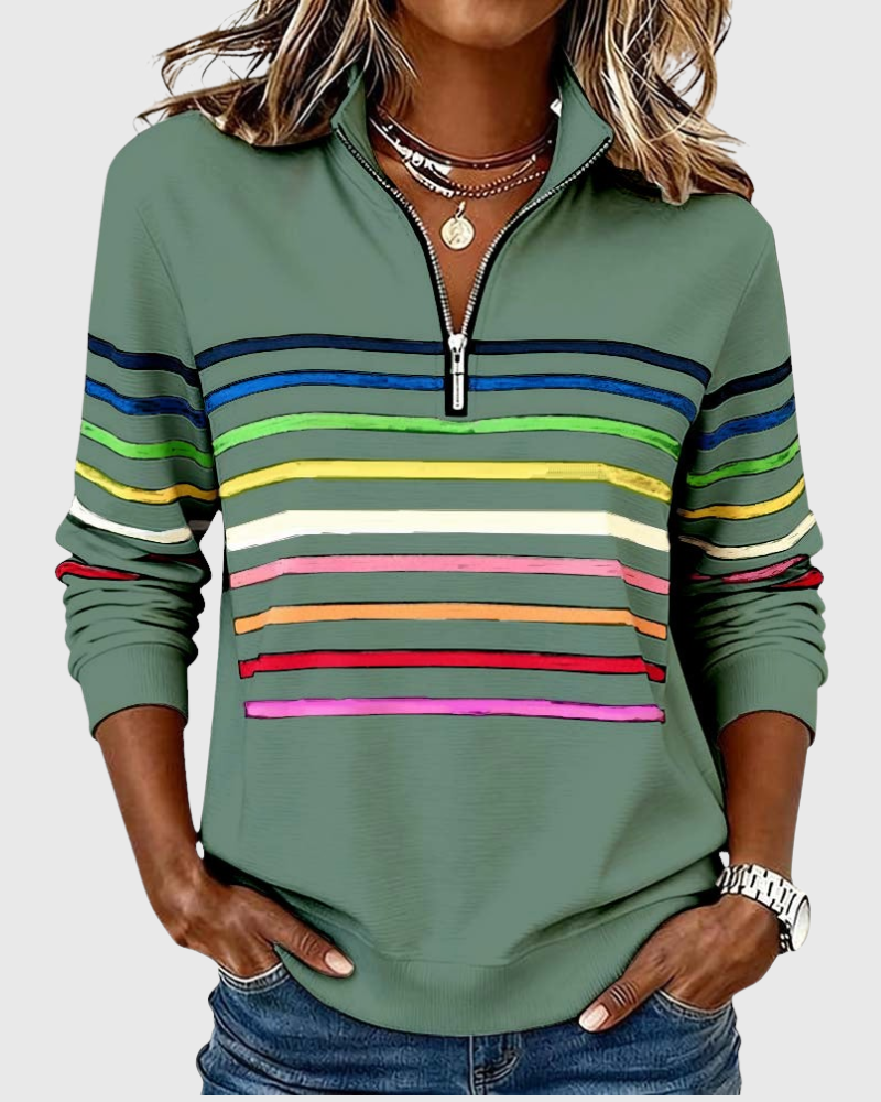 Rachel | Komfortables Streifen-Top mit modernem Farbspiel