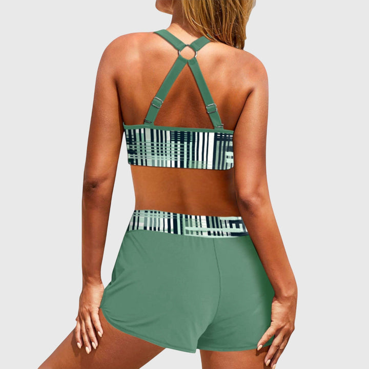 Janelle - Bikiny s vysokým pasem s proužky