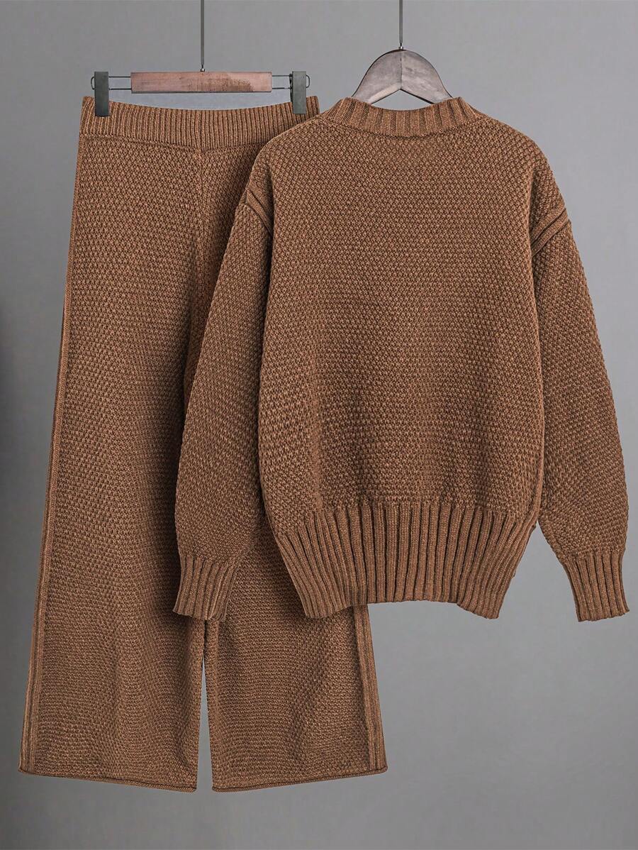 Jamey - Burgundy Oversized Top & Trousers Set