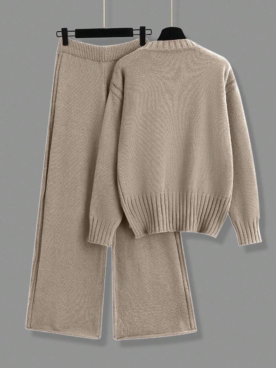 Jamey - Burgundy Oversized Top & Trousers Set