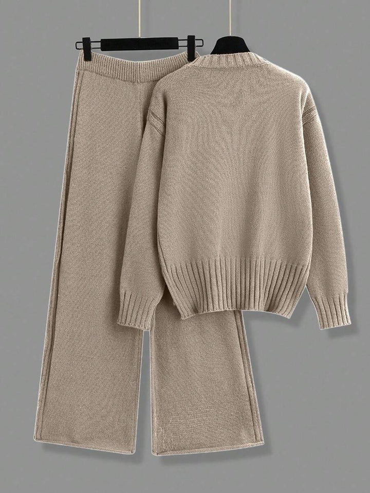 Jamey - Burgundy Oversized Top & Trousers Set