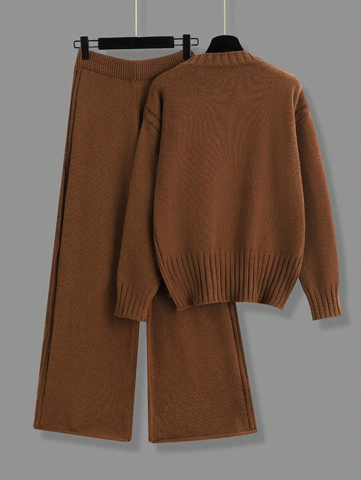 Jamey - Burgundy Oversized Top & Trousers Set