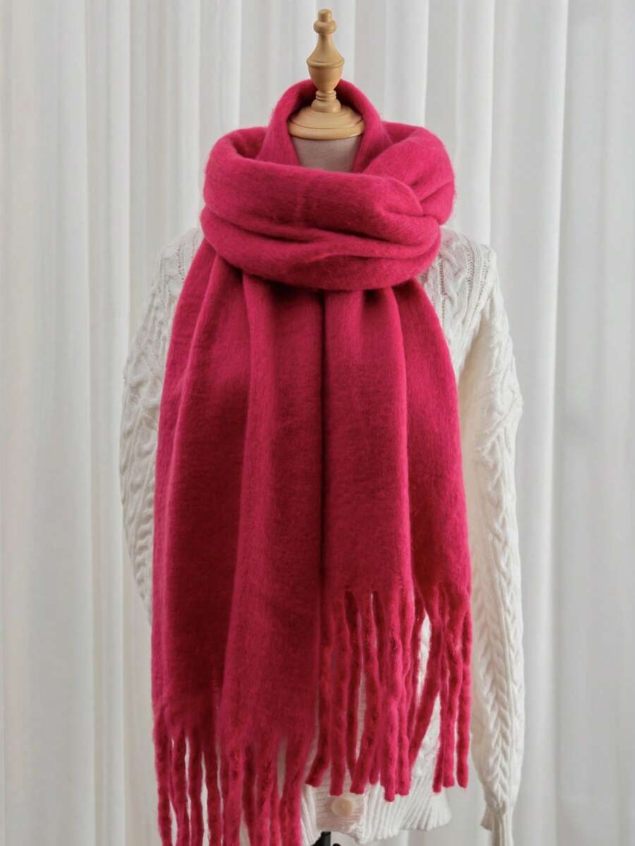 Burgundy Rectangular Scarf