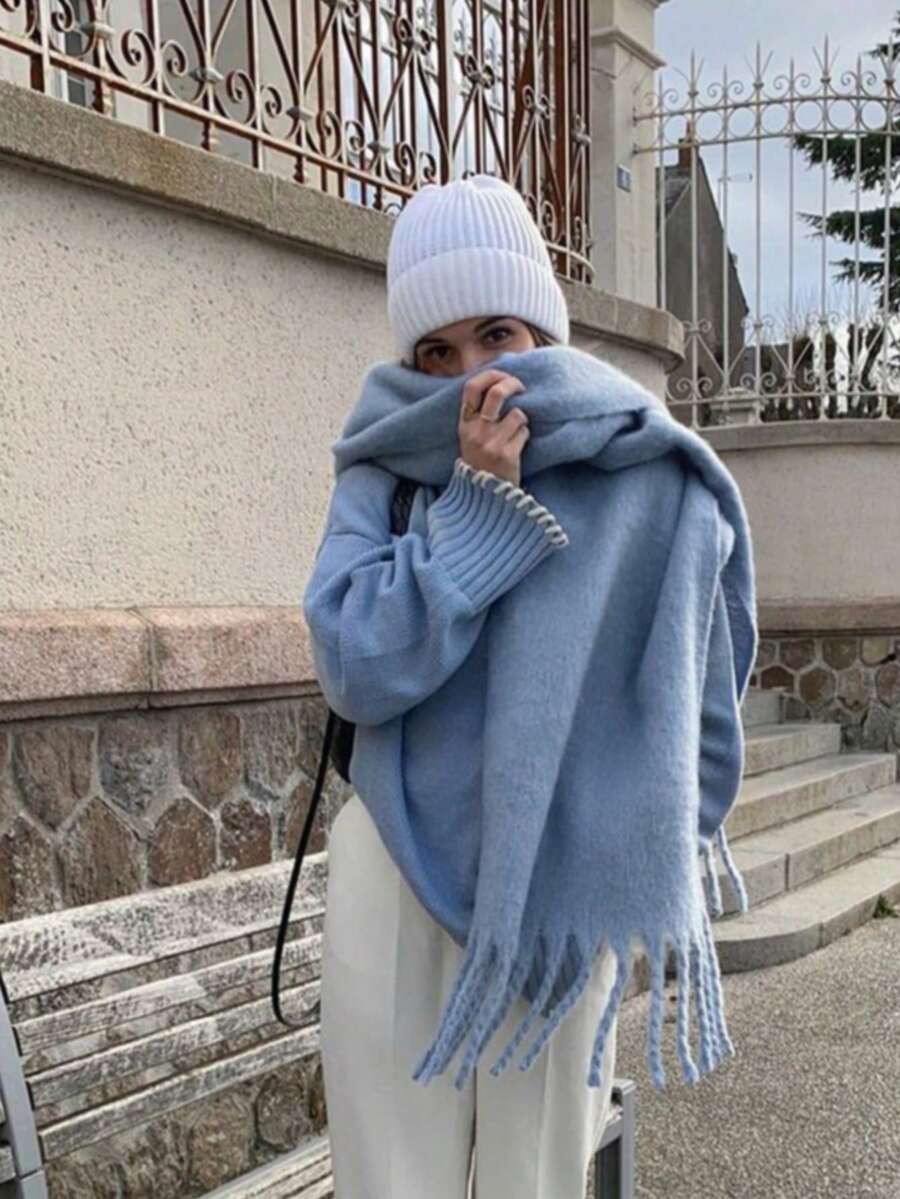 Burgundy Rectangular Scarf