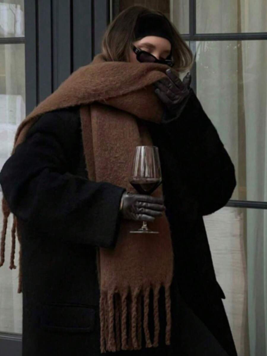 Burgundy Rectangular Scarf