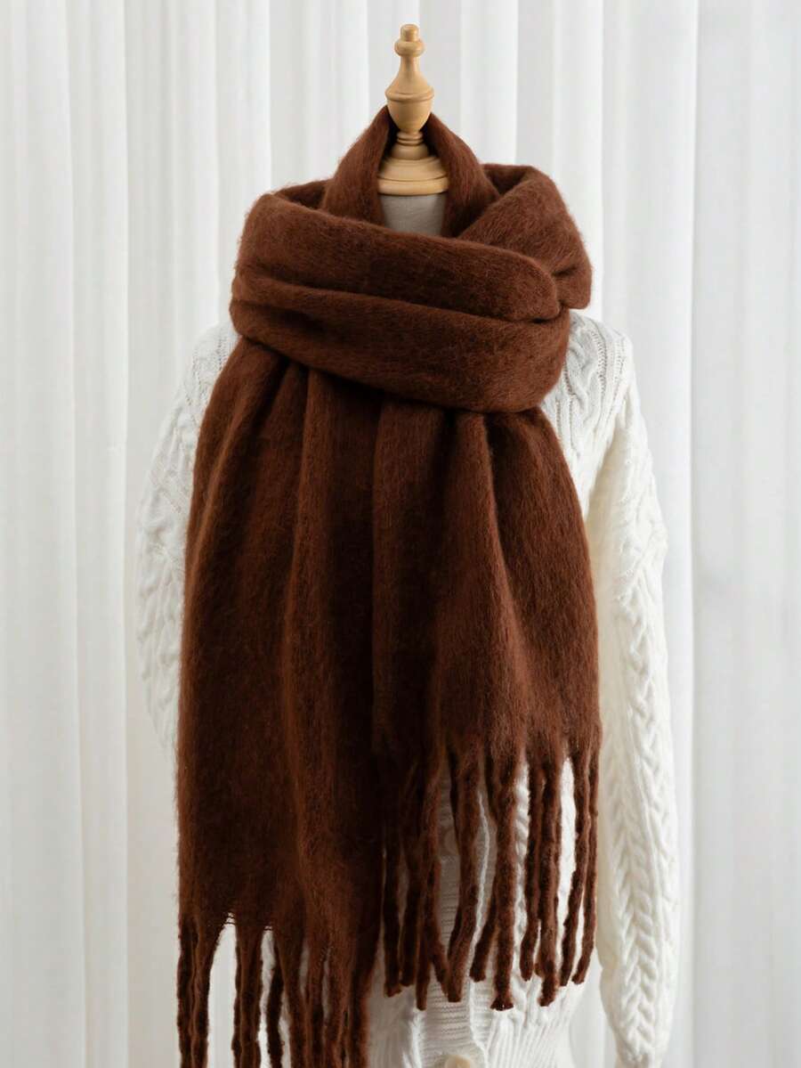 Burgundy Rectangular Scarf