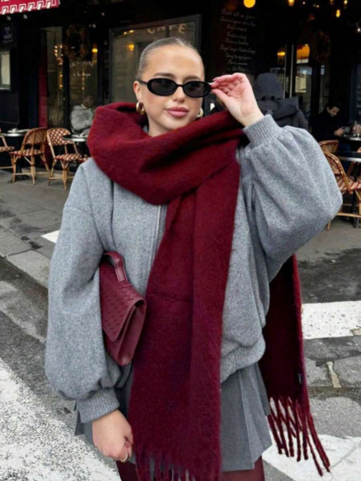 Burgundy Rectangular Scarf