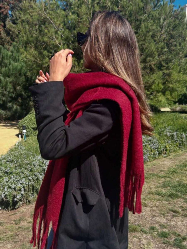 Burgundy Rectangular Scarf