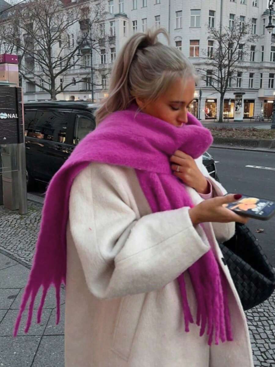 Burgundy Rectangular Scarf