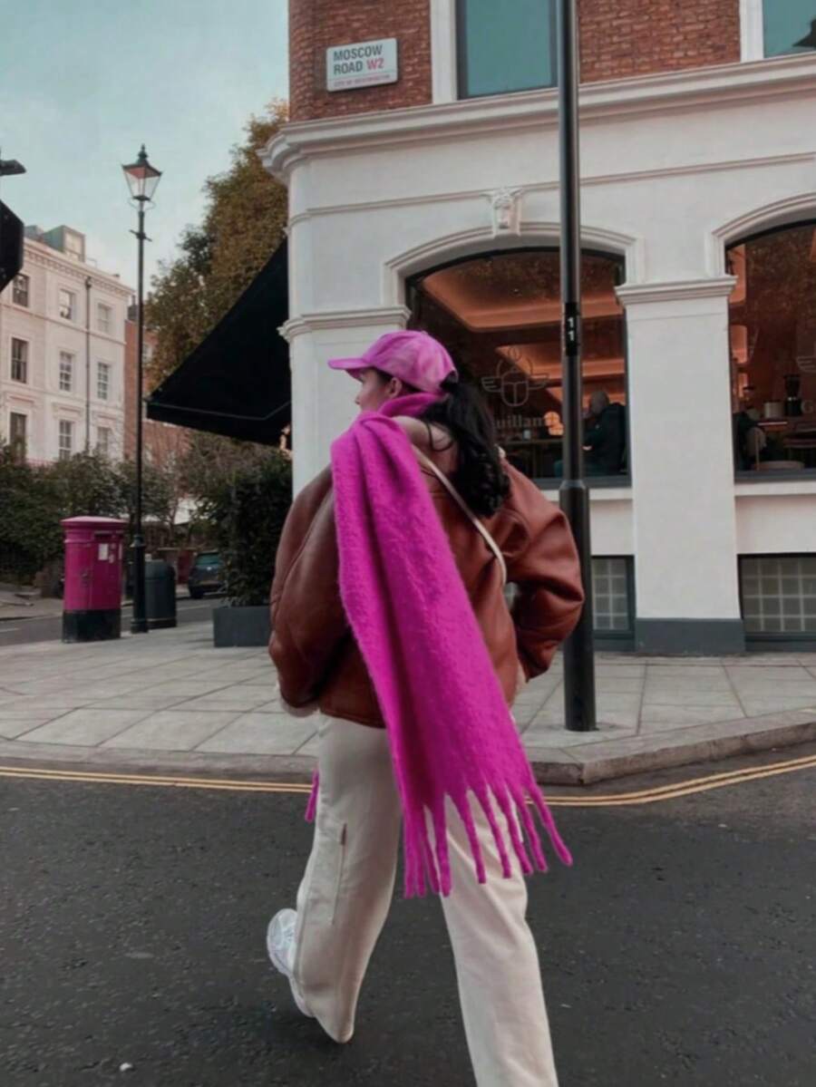 Burgundy Rectangular Scarf