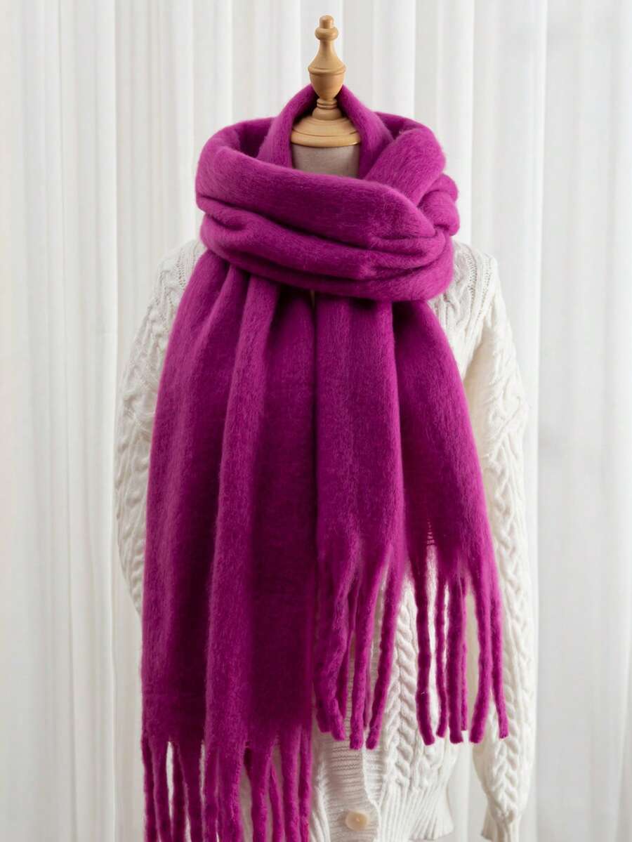 Burgundy Rectangular Scarf