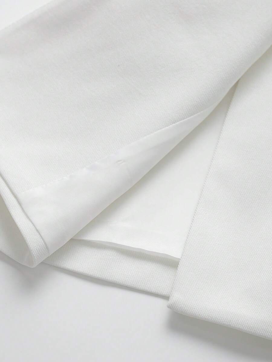 Damesjas van effen bruin linnenmix met reverskraag