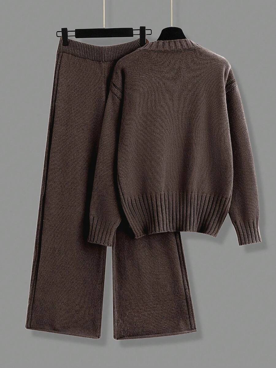 Jamey - Burgundy Oversized Top & Trousers Set