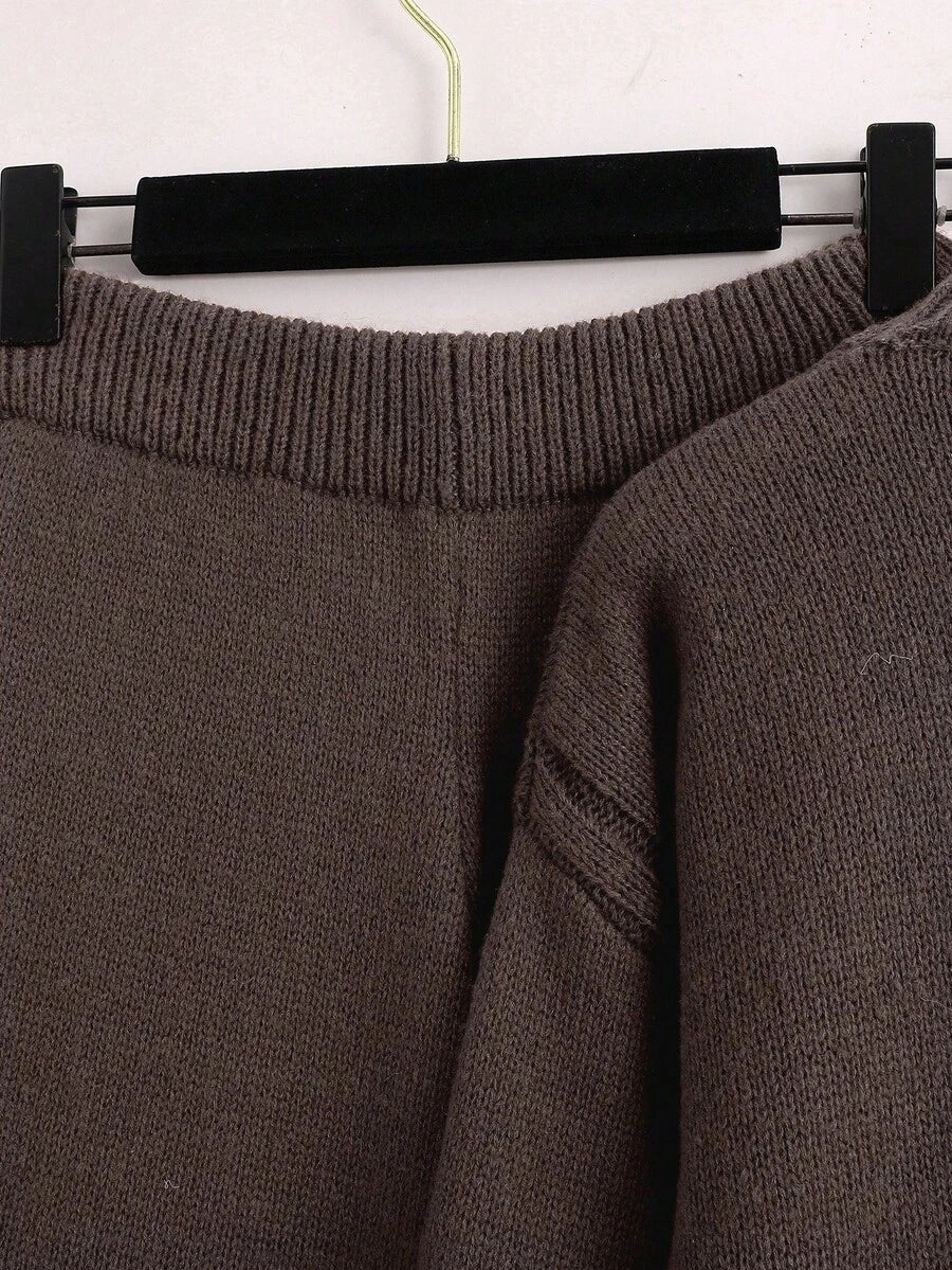 Jamey - Burgundy Oversized Top & Trousers Set