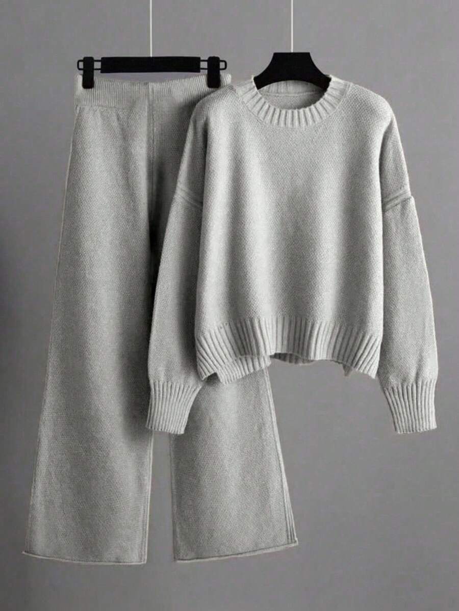 Jamey - Burgundy Oversized Top & Trousers Set