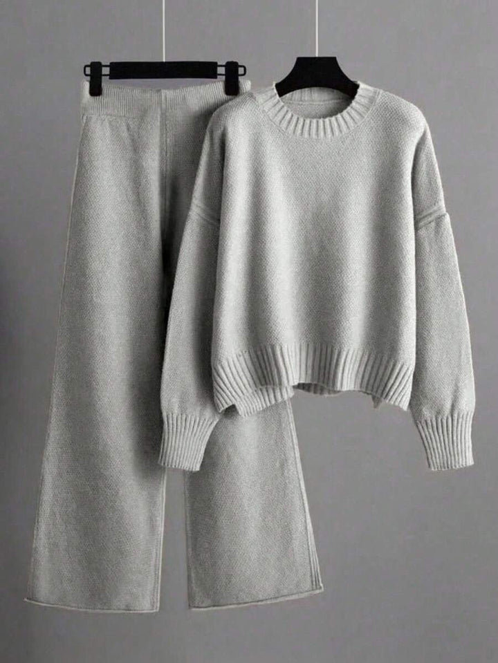 Jamey - Burgundy Oversized Top & Trousers Set