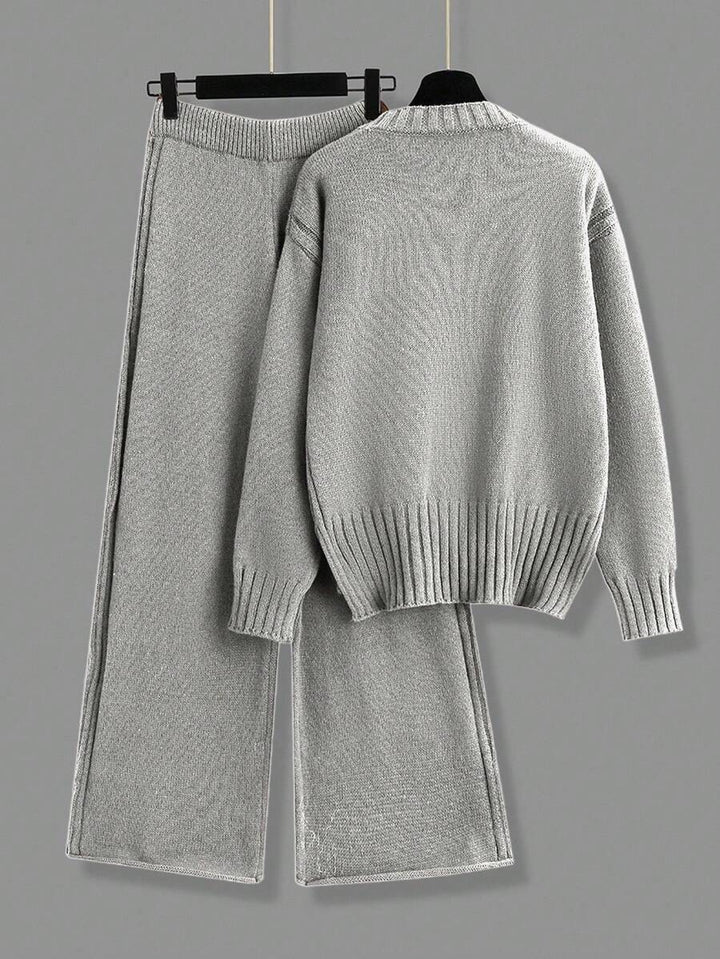 Jamey - Burgundy Oversized Top & Trousers Set