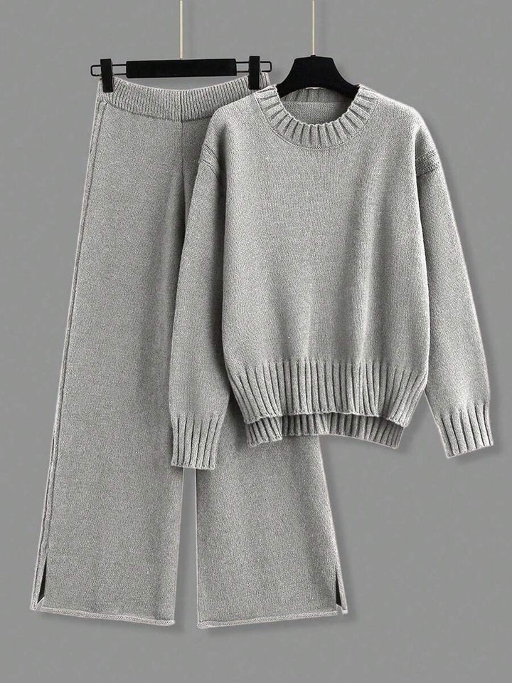 Jamey - Burgundy Oversized Top & Trousers Set