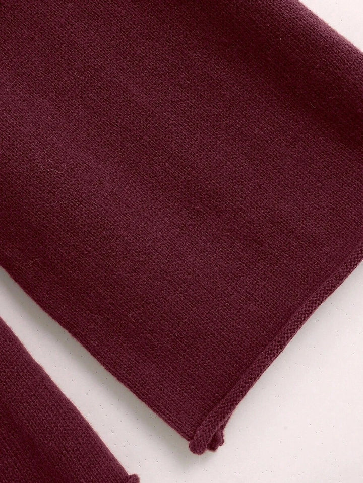 Jamey - Burgundy Oversized Top & Trousers Set