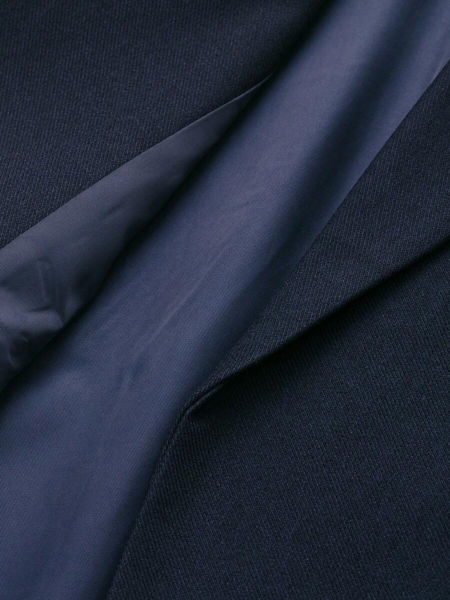 Damesjas van effen bruin linnenmix met reverskraag