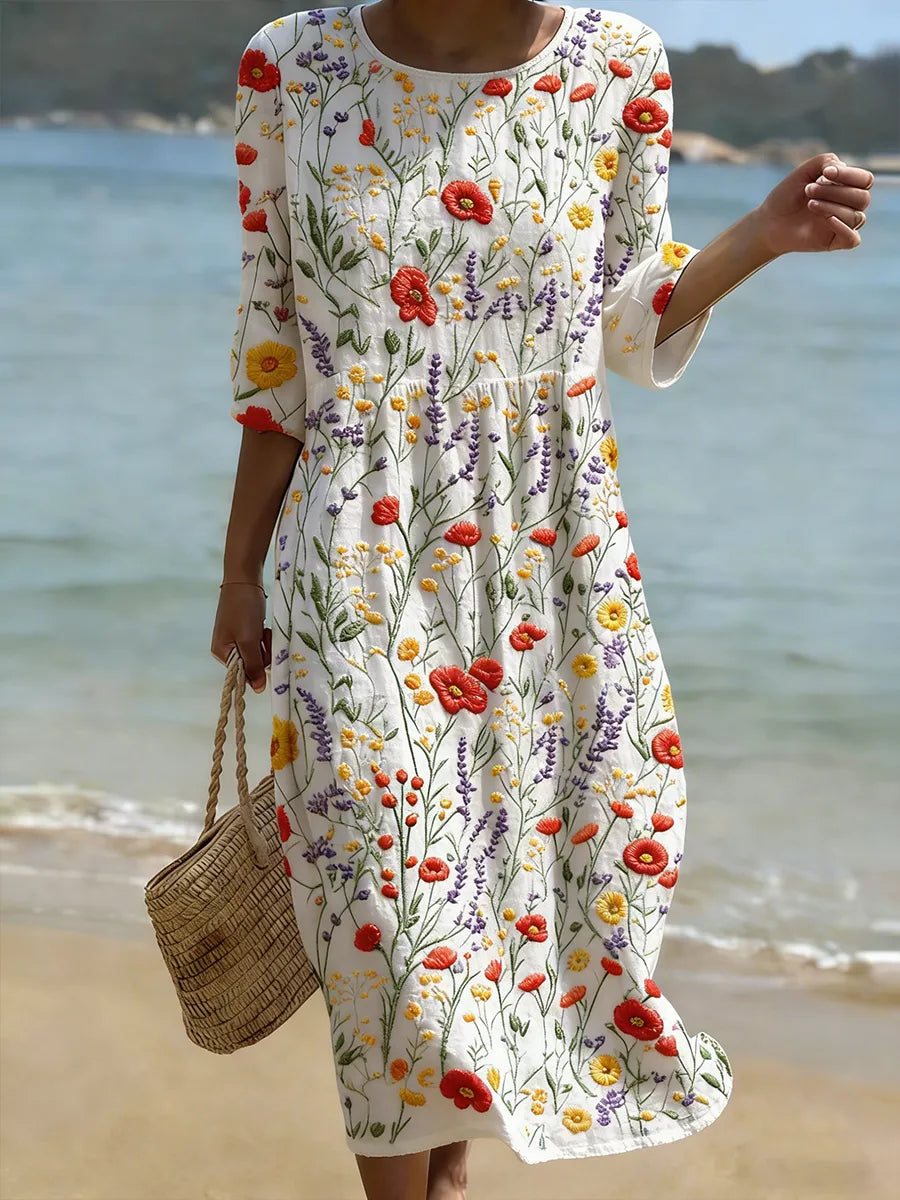 Beata | Vzdušné maxi šaty s elegantním květinovým vzorem