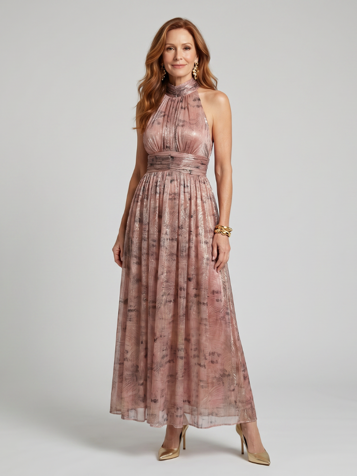 Imogen | Elegantní midi šaty bez rukávů se strukturovaným lemem