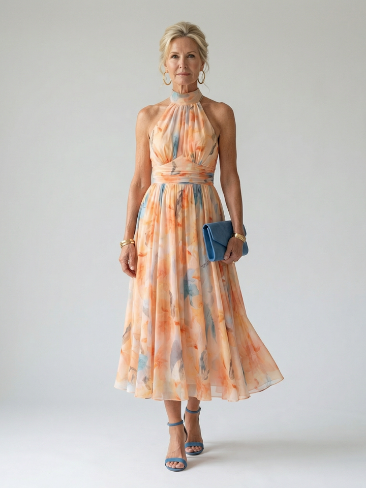 Elin | Jemné halter midi šaty