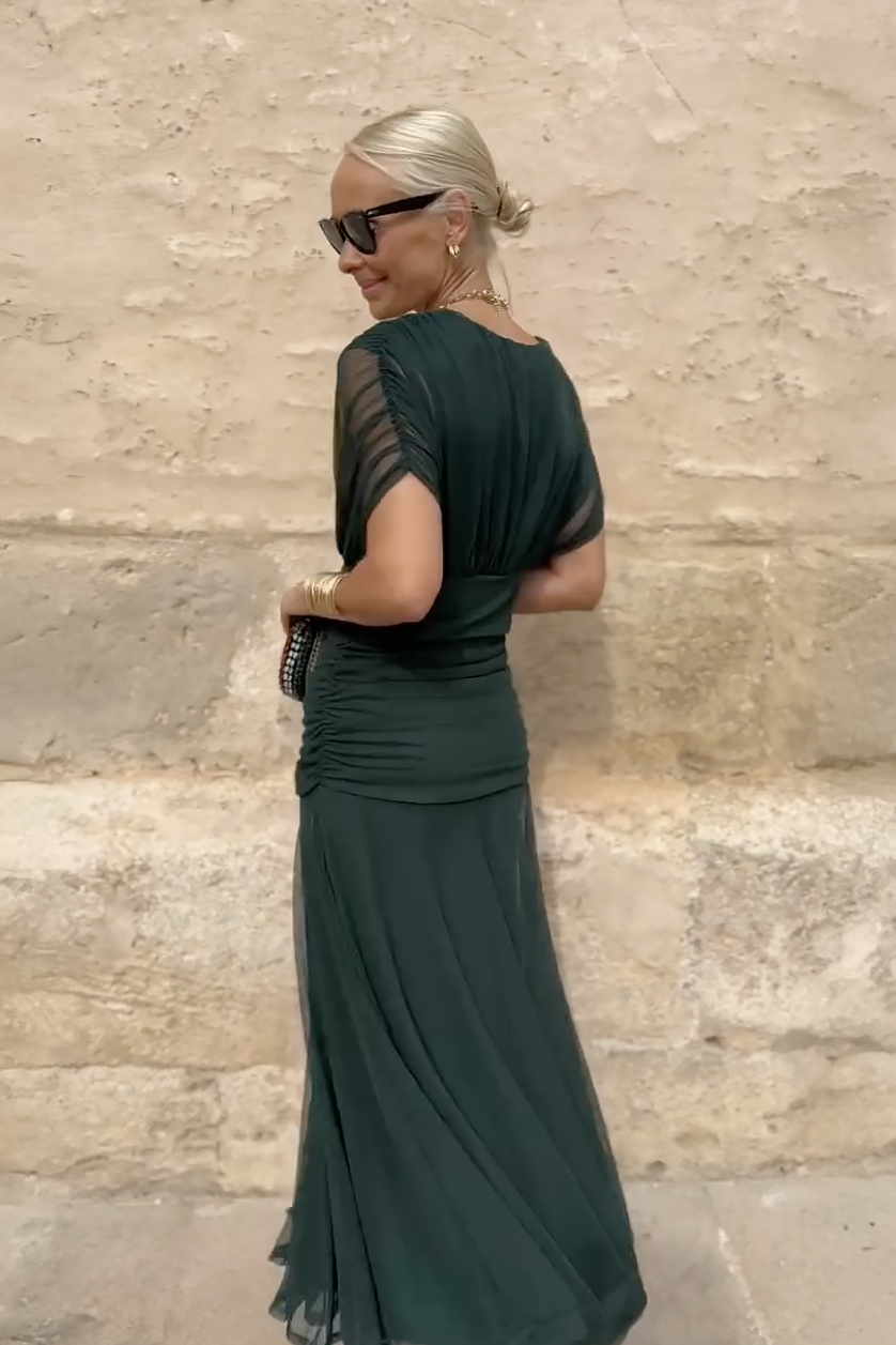 Emma | Maxi šaty s V-výstřihem a elegantní siluetou pro slavnostní chvíle