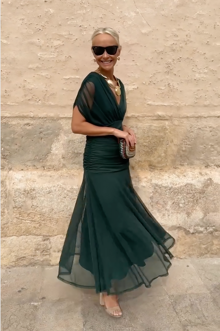 Emma | Maxi šaty s V-výstřihem a elegantní siluetou pro slavnostní chvíle