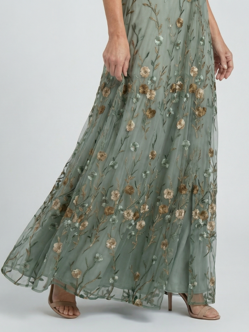 Selora | Halter midi šaty s kvetinovým vzorem
