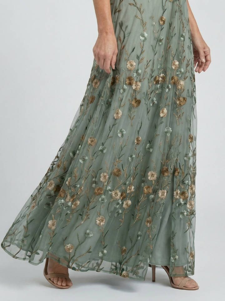 Selora | Halter midi šaty s kvetinovým vzorem