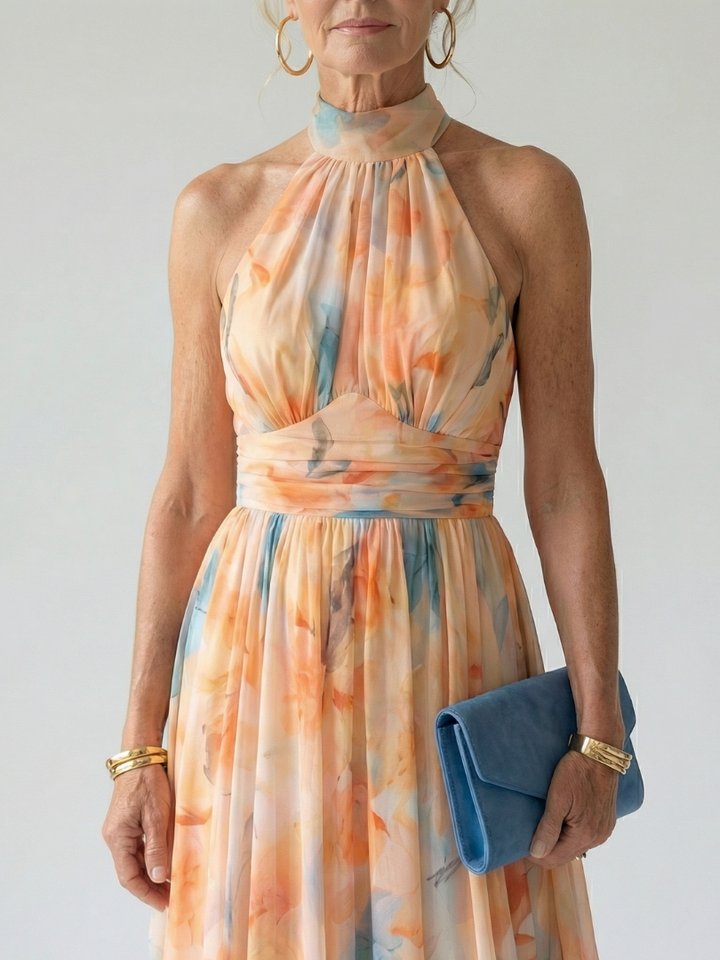 Elin | Jemné halter midi šaty