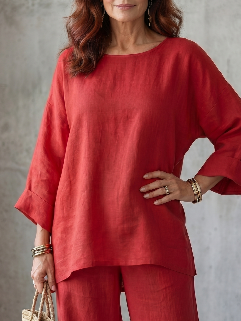 Prue | Oversized souprava s tunikou a širokými kalhotami