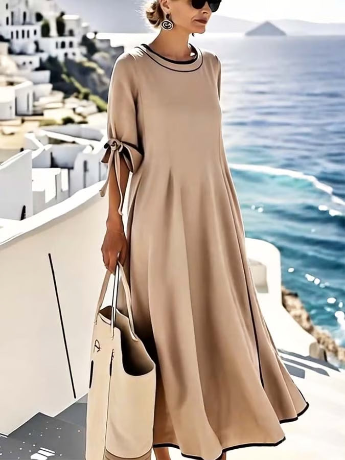 Amira | Volné šaty s vázáním a ramínky