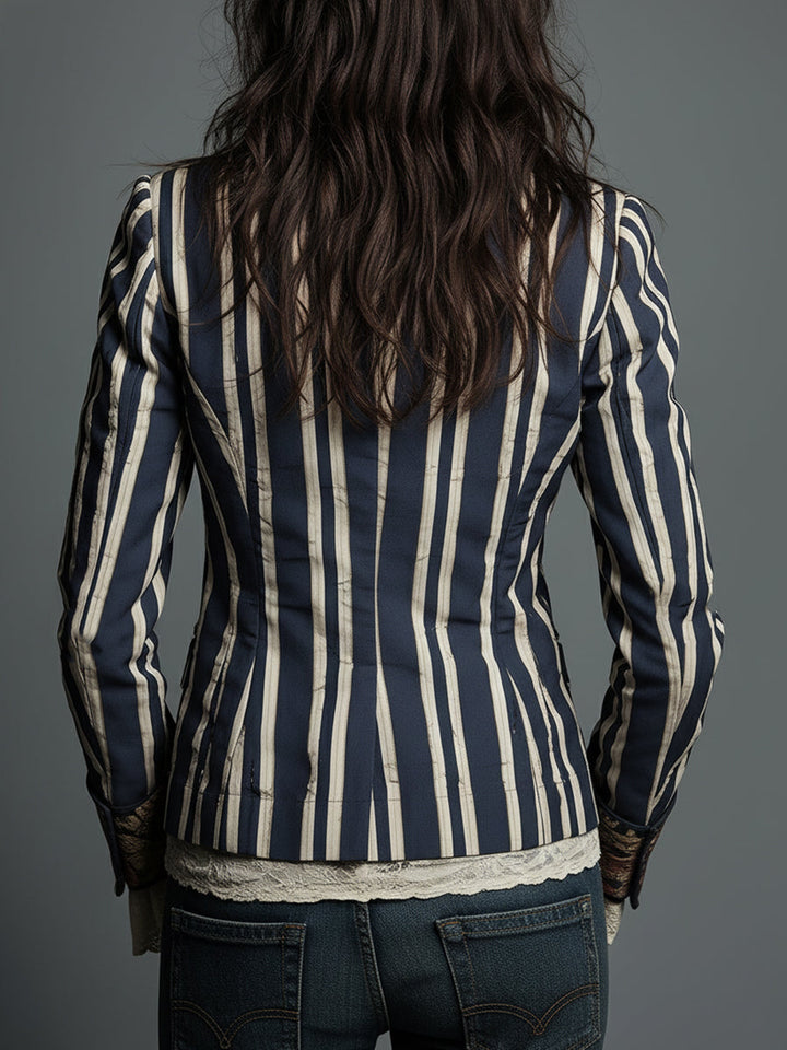 Cindy | Bohemský pruhovaný blazer