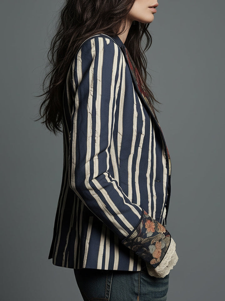Cindy | Bohemský pruhovaný blazer