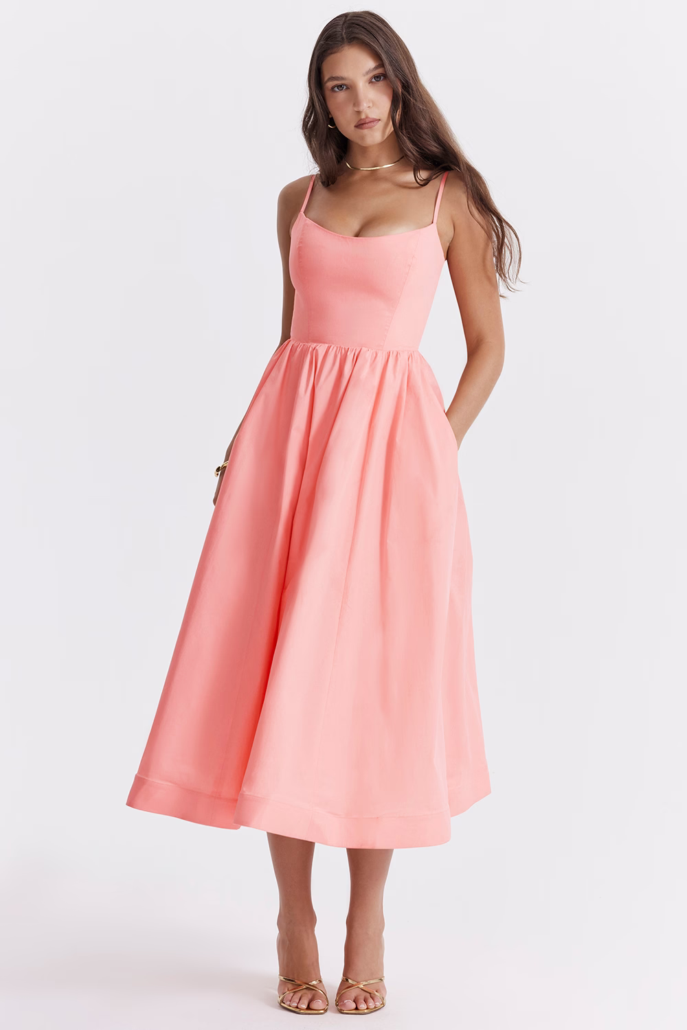 ESTELLE | Elegantní korzet letní midi šaty