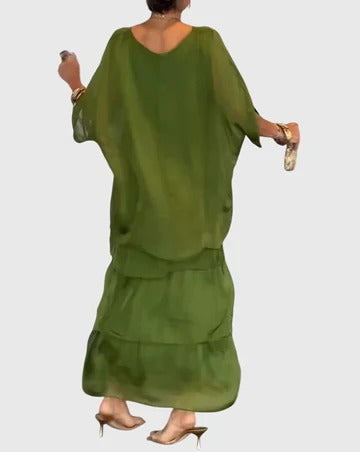 Carmel | Elegantní splývavé maxi šaty