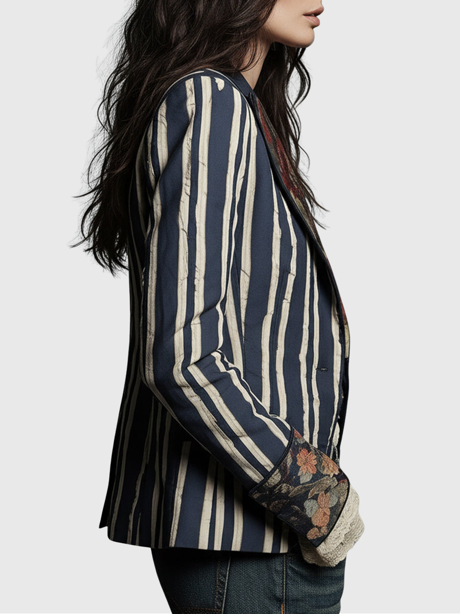 Cindy | Bohemský pruhovaný blazer