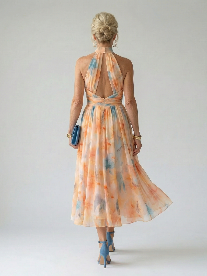 Elin | Jemné halter midi šaty