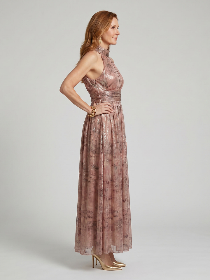 Imogen | Elegantní midi šaty bez rukávů se strukturovaným lemem