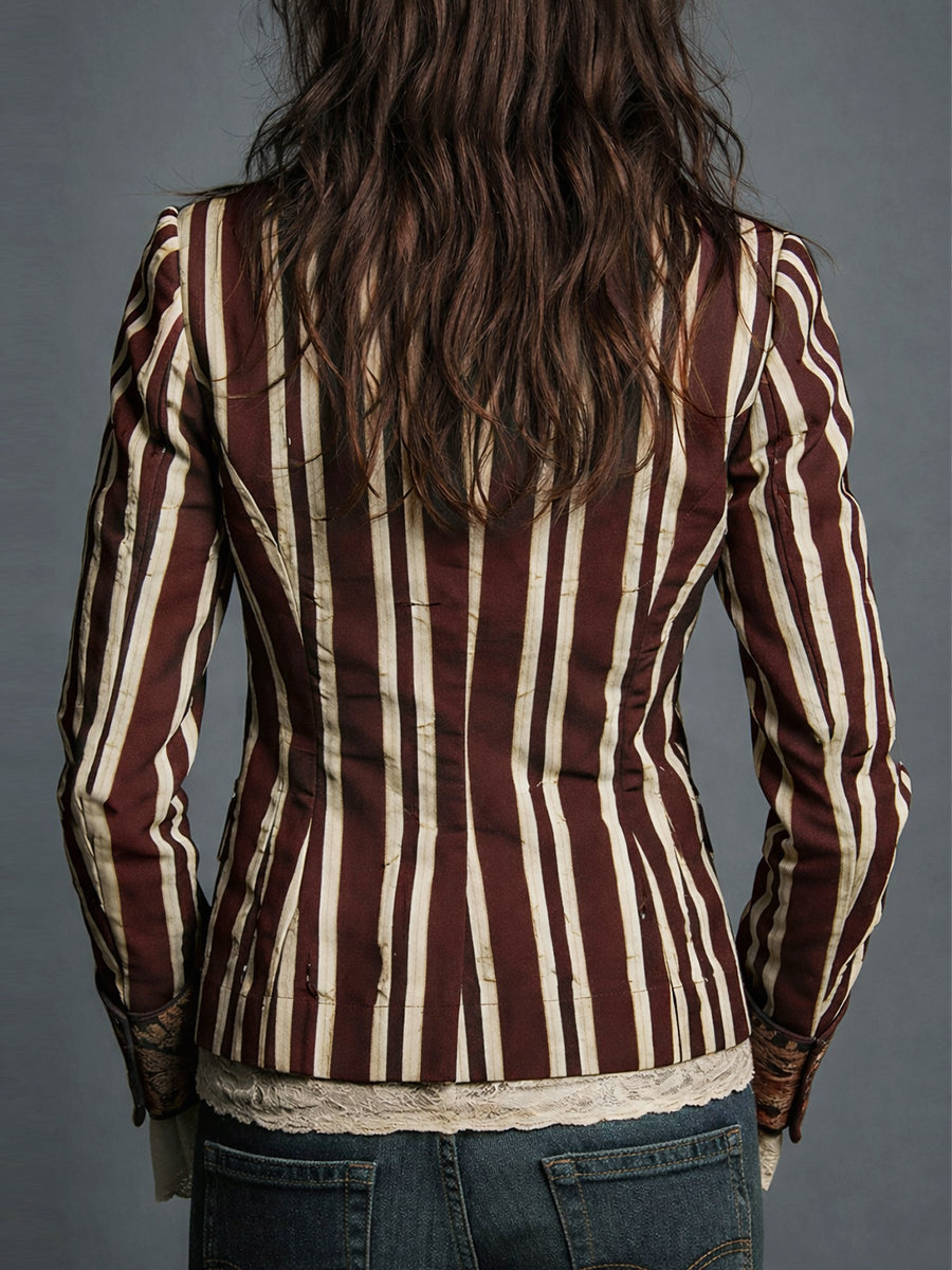 Cindy | Bohemský pruhovaný blazer