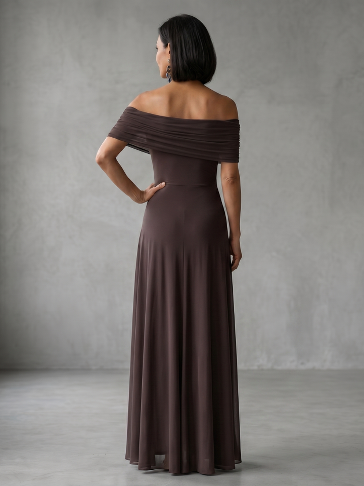 Juni | Off-shoulder drapované midi šaty