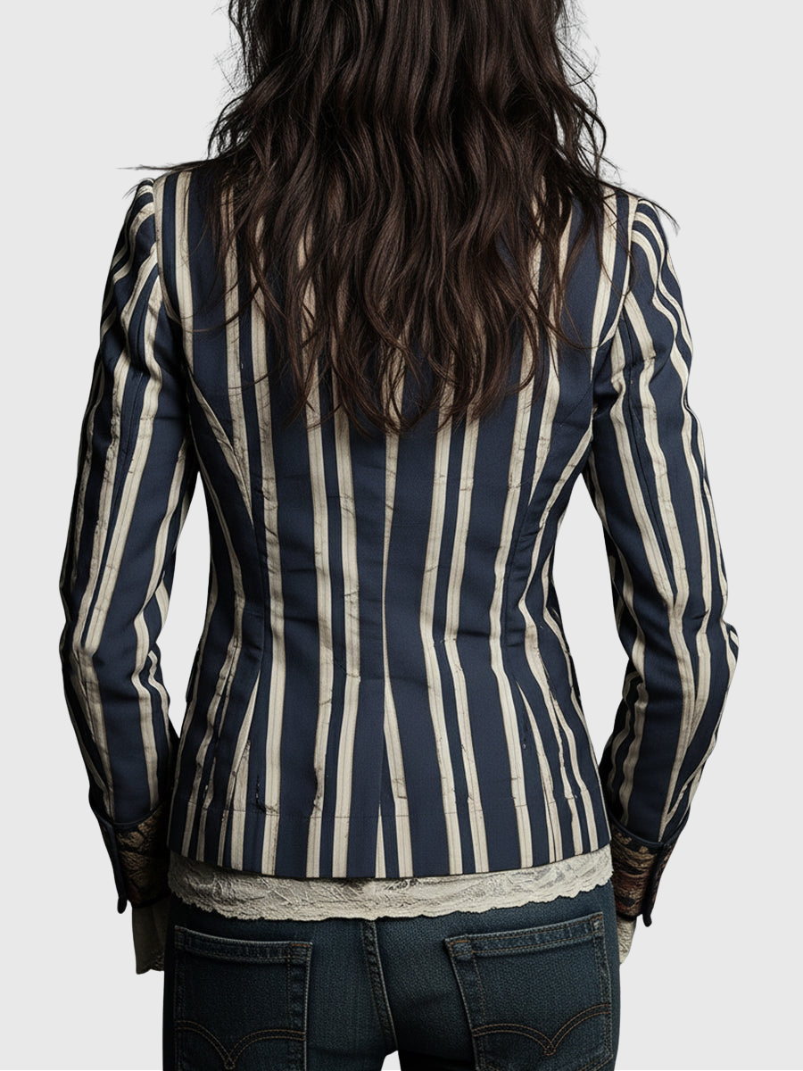 Cindy | Bohemský pruhovaný blazer