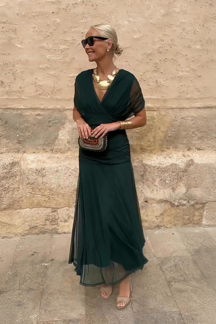 Emma | Maxi šaty s V-výstřihem a elegantní siluetou pro slavnostní chvíle
