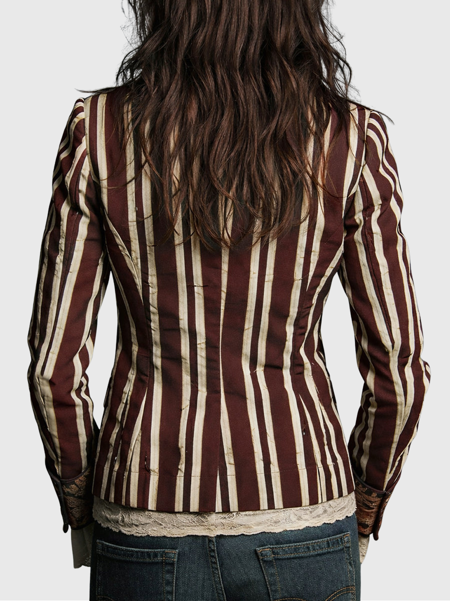 Cindy | Bohemský pruhovaný blazer