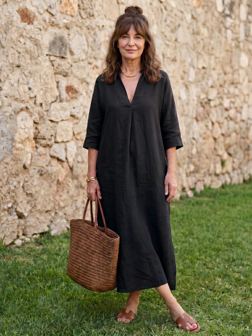 Estelle | Volné rovné midi šaty