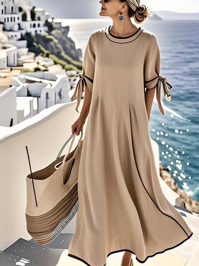 Amira | Volné šaty s vázáním a ramínky